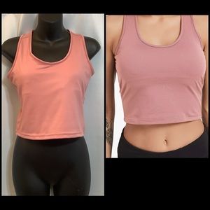 Priessei Sports Bra Women’s L Tank Crop Racerback NWOT Pink